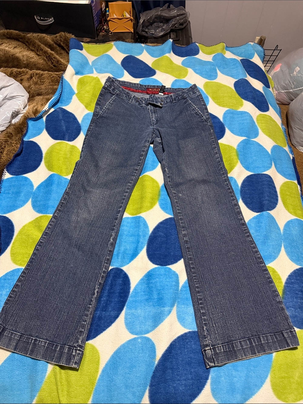 Women's Wide Leg Flare Jeans in Gray